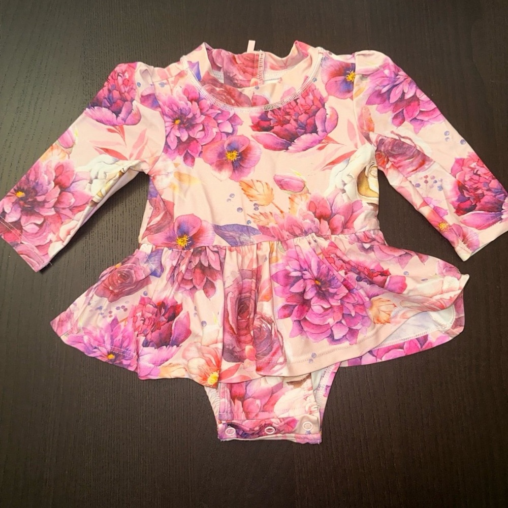 Posh peanut floral Rash gaurd swimsuit